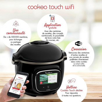 Moulinex Cookeo + Touch Wifi Mijoteur CE902800 Noir