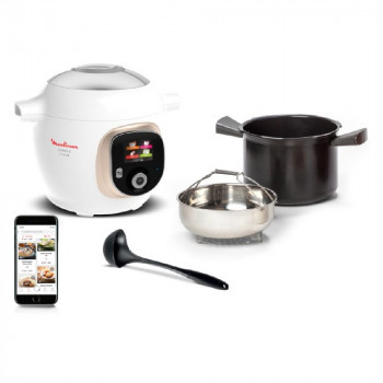 MOULINEX Multicuiseur intelligent COOKEO TOUCH 250 recettes CE901100 Blanc